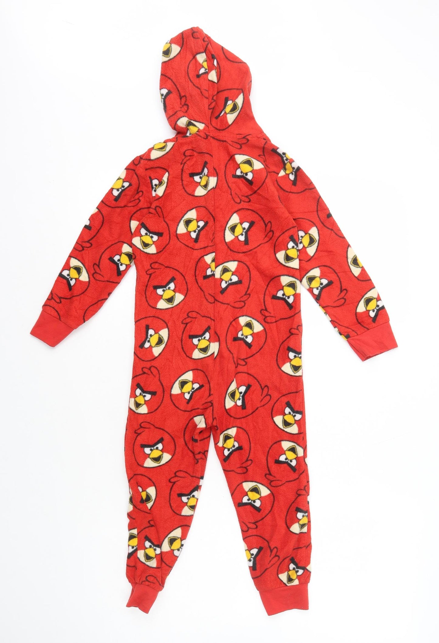 Nutmeg Boys Red Geometric Polyester One Piece Size 4-5 Years Zip - Angry Birds