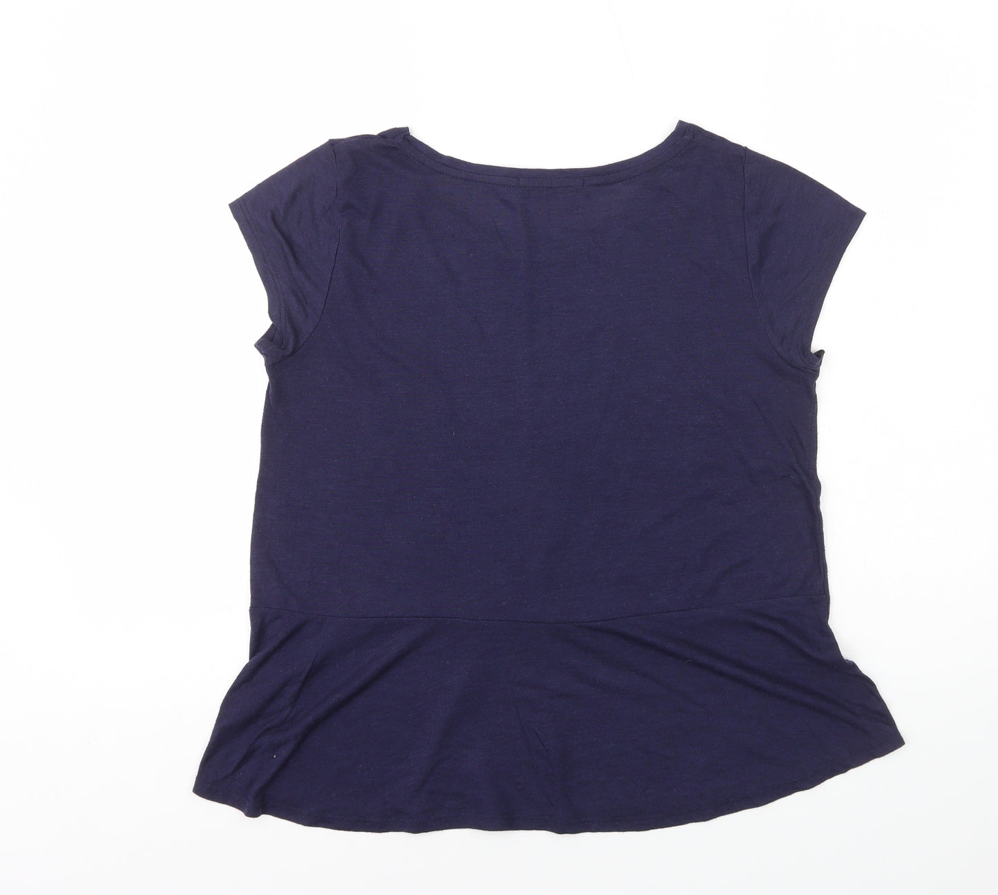 George Womens Blue Polyester Basic T-Shirt Size 14 Round Neck - Love Daisies