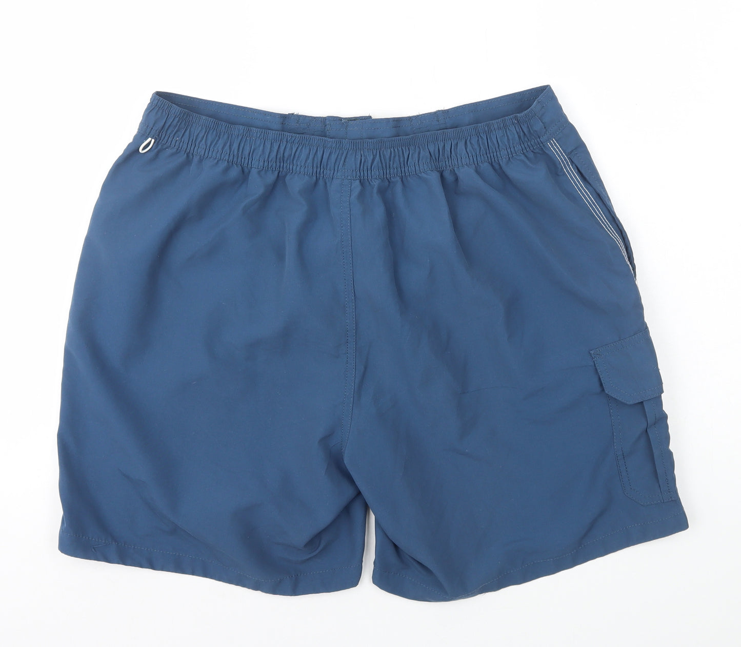 TU Mens Blue Polyester Athletic Shorts Size 36 in L6 in Regular Hook & Loop - Swimming Shorts