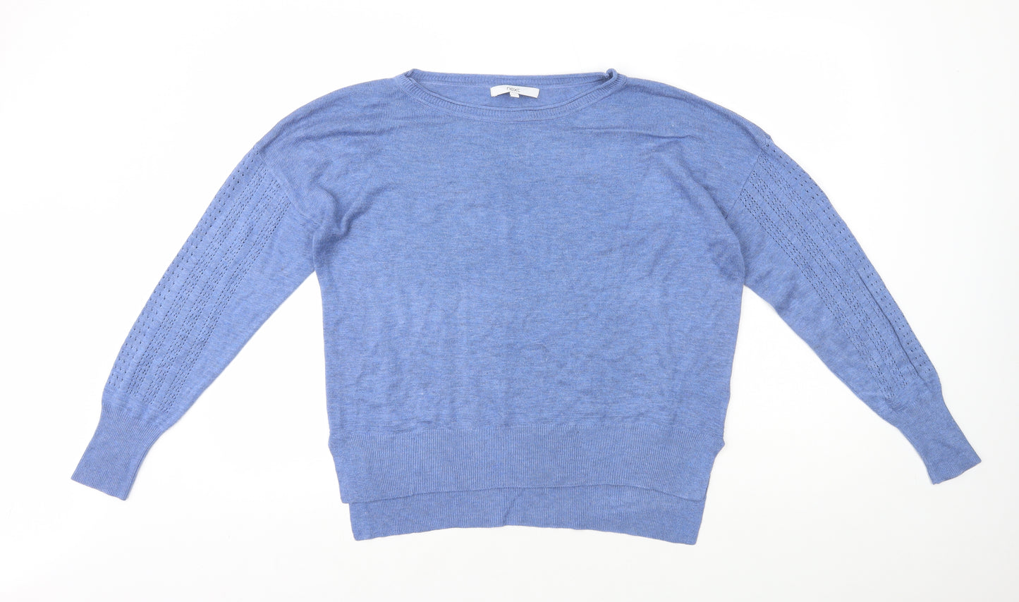 NEXT Womens Blue Round Neck Viscose Pullover Jumper Size 14