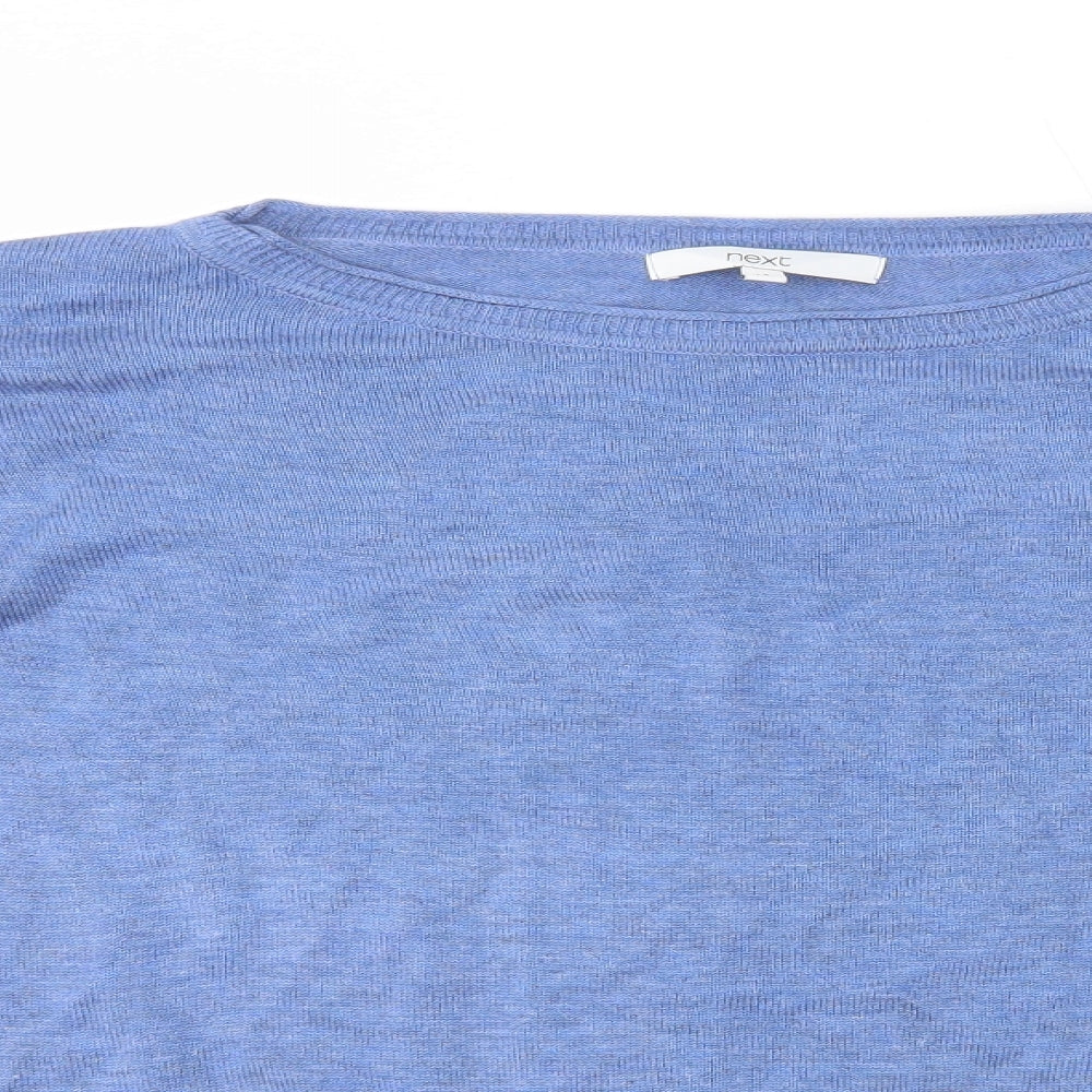 NEXT Womens Blue Round Neck Viscose Pullover Jumper Size 14