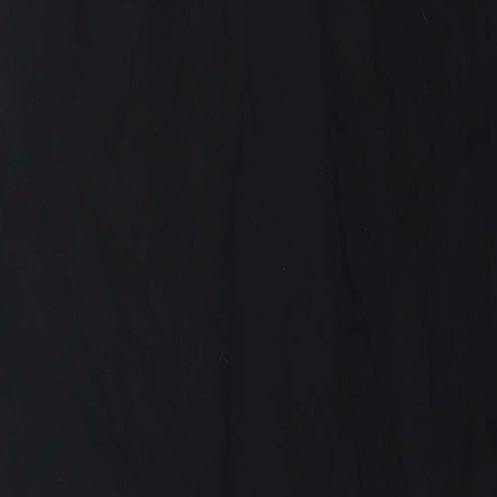 George Womens Black Viscose A-Line Skirt Size 12 Zip