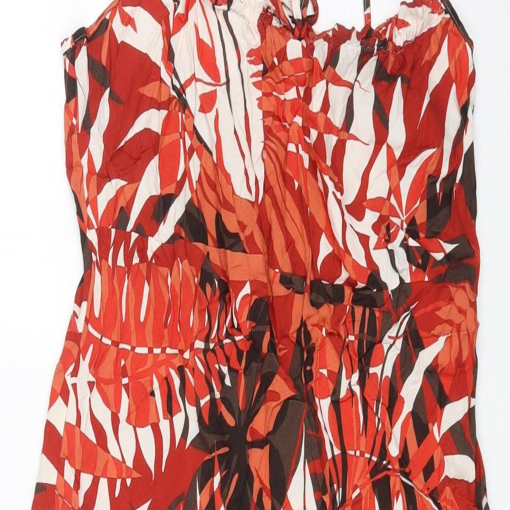 Marks and Spencer Womens Multicoloured Geometric Viscose A-Line Size 20 Scoop Neck Pullover