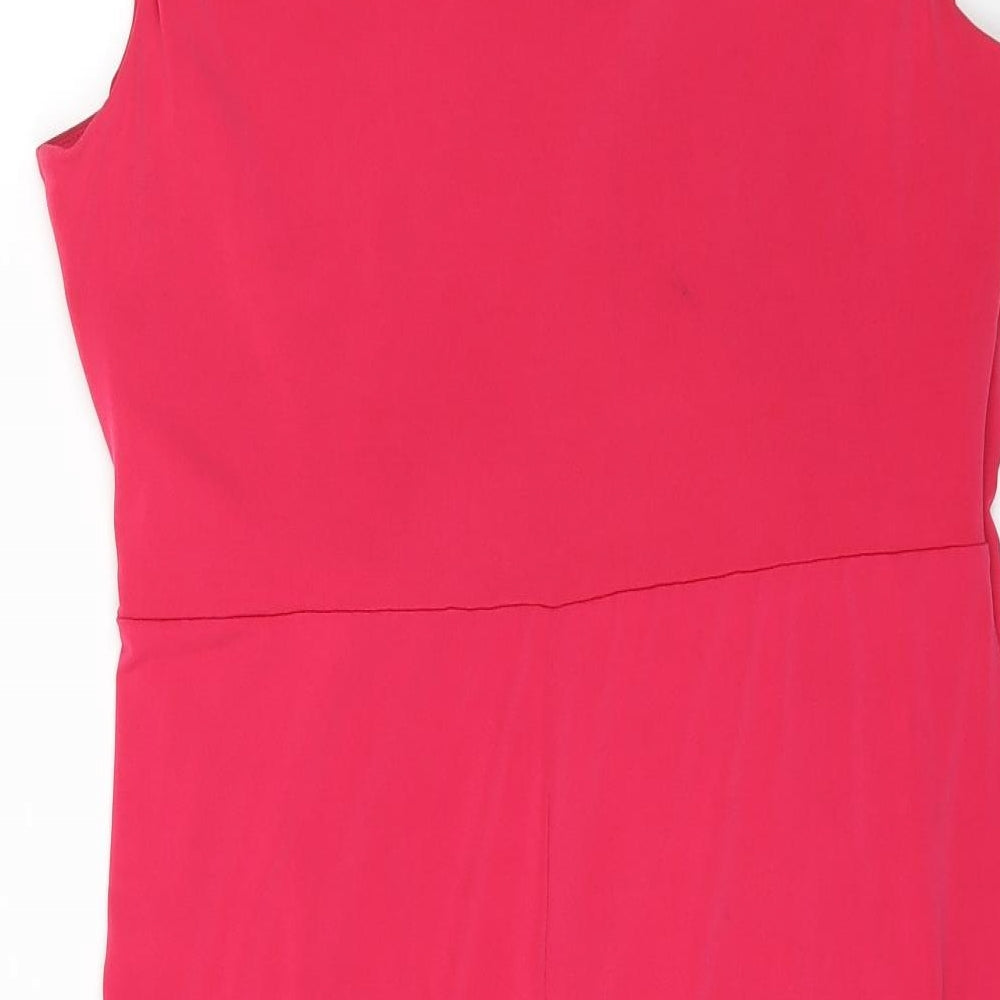M&Co Womens Pink Polyester Pencil Dress Size 18 V-Neck Pullover