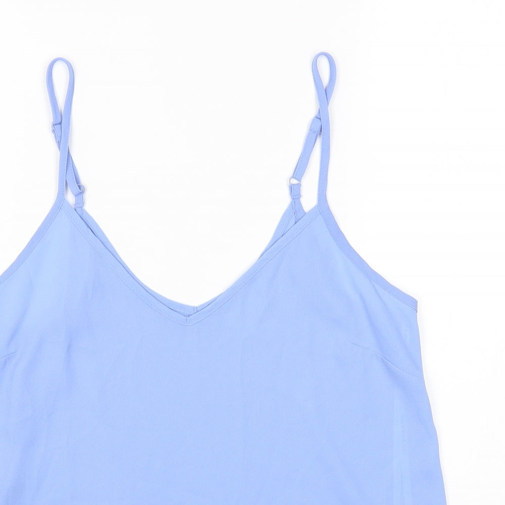 Primark Womens Blue Polyester Camisole Tank Size 8 Scoop Neck