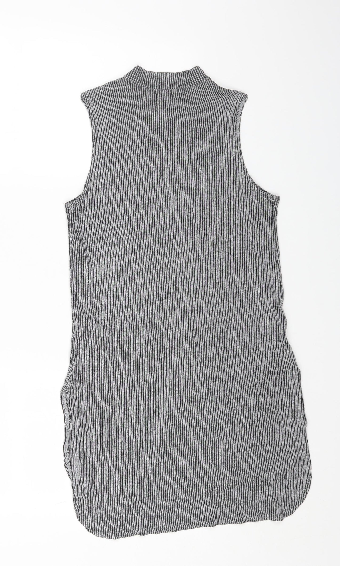 Papaya Womens Grey Polyester Basic Tank Size 10 Round Neck - Ribbed
