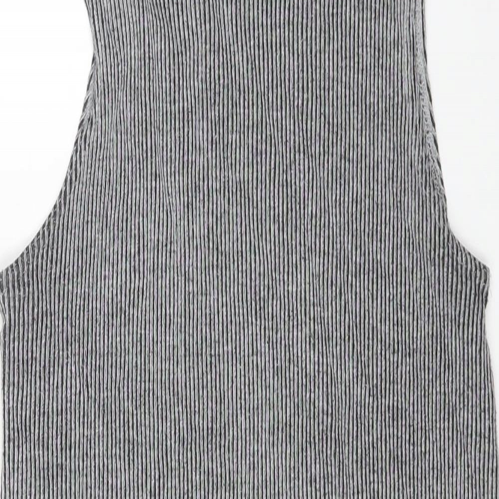Papaya Womens Grey Polyester Basic Tank Size 10 Round Neck - Ribbed