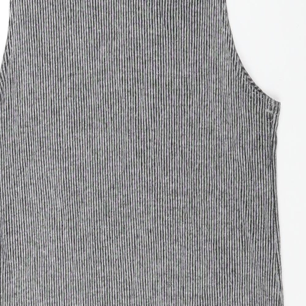 Papaya Womens Grey Polyester Basic Tank Size 10 Round Neck - Ribbed