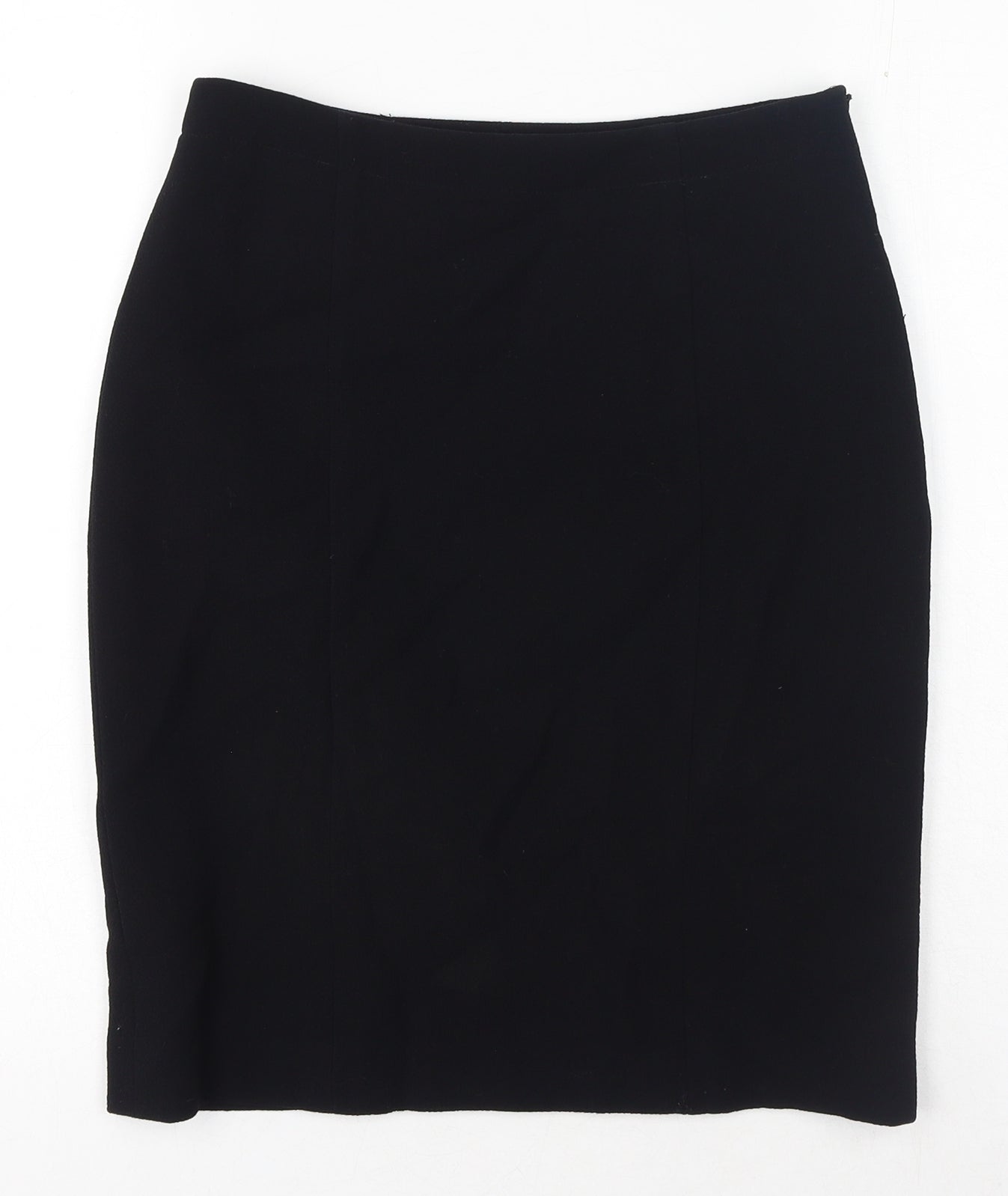 ESCADA Womens Black Wool Straight & Pencil Skirt Size 6 Zip