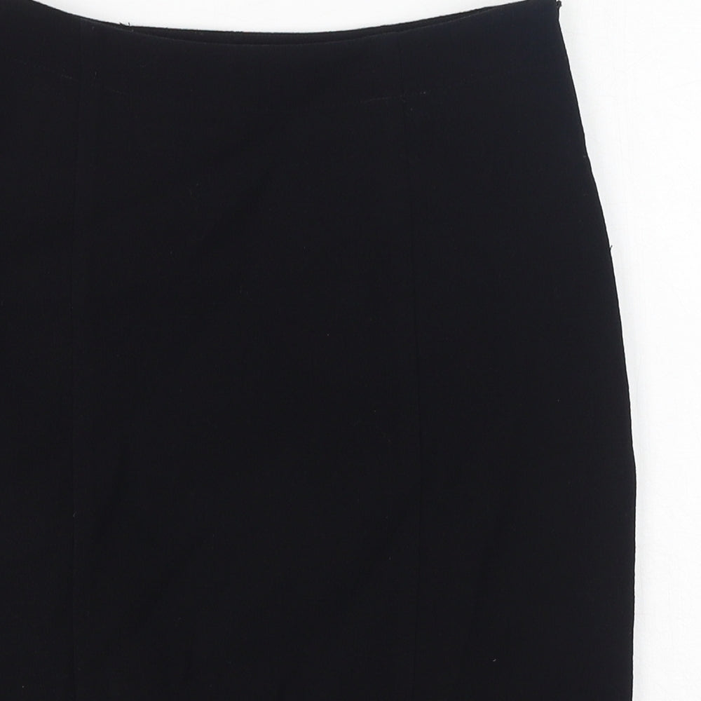 ESCADA Womens Black Wool Straight & Pencil Skirt Size 6 Zip