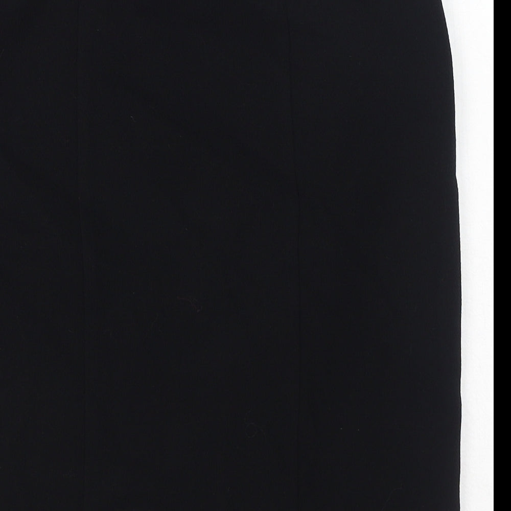 ESCADA Womens Black Wool Straight & Pencil Skirt Size 6 Zip