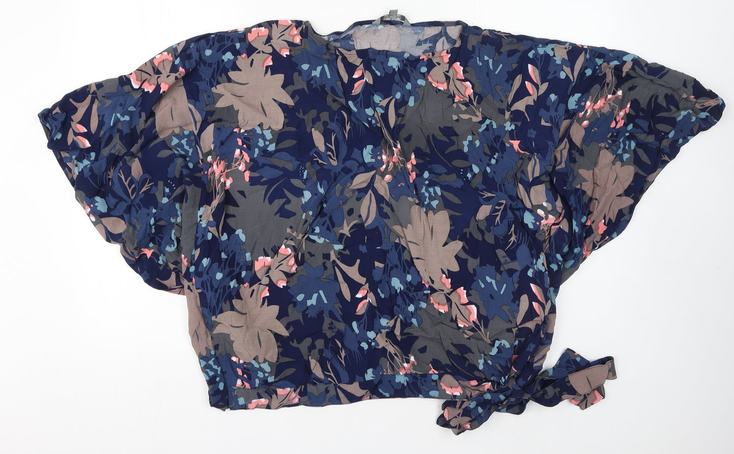 Lily & Me Womens Multicoloured Floral Viscose Basic T-Shirt Size 18 Crew Neck