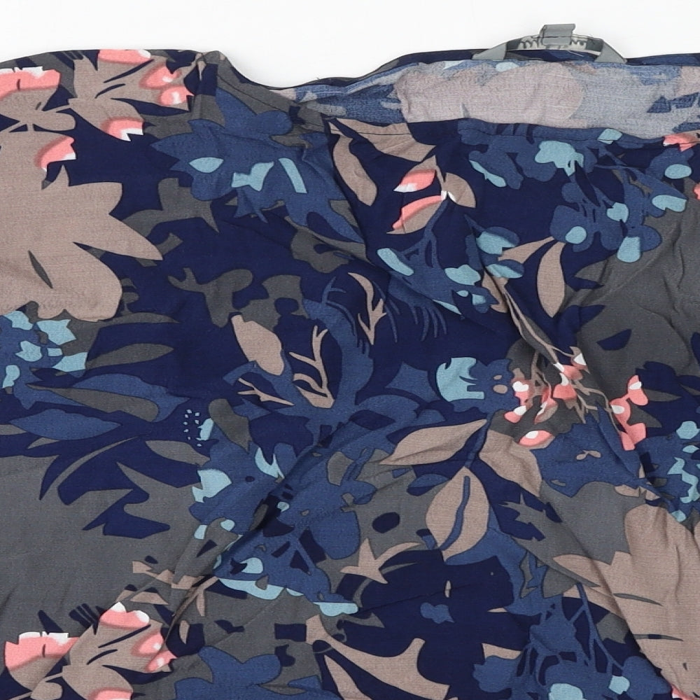 Lily & Me Womens Multicoloured Floral Viscose Basic T-Shirt Size 18 Crew Neck