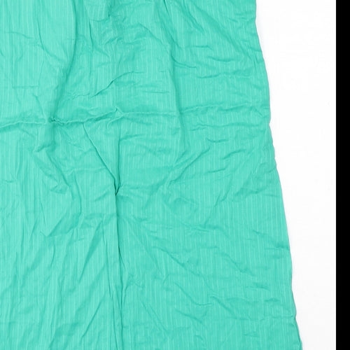 Marks and Spencer Womens Green Cotton Mini Size 14 Round Neck