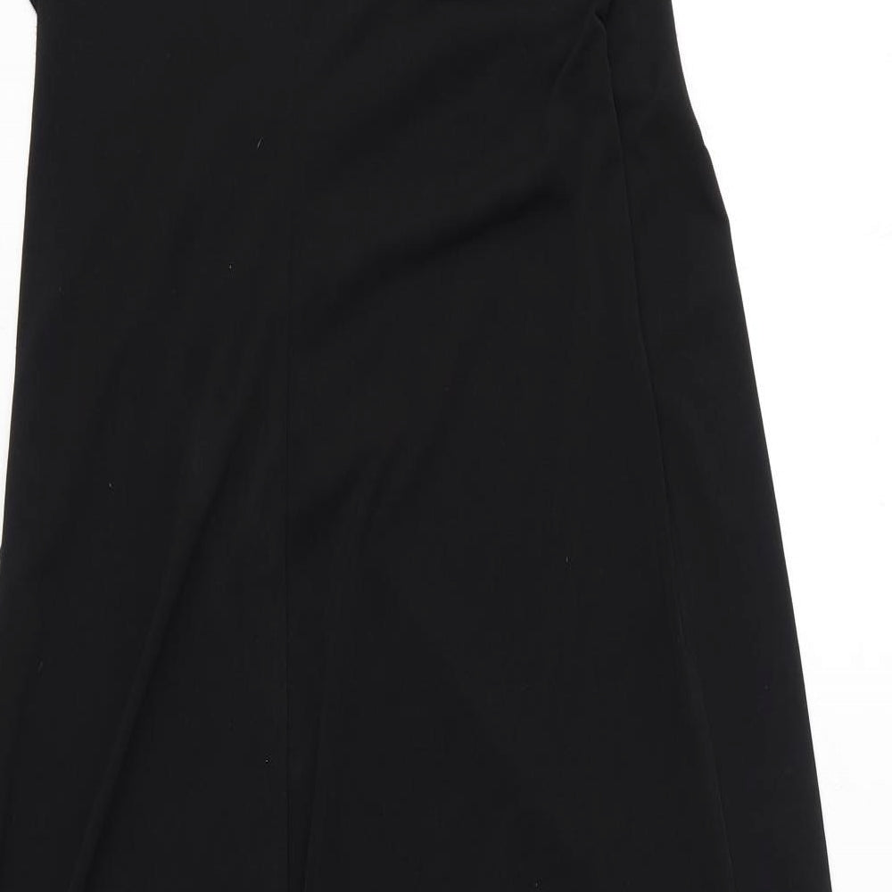 Jonathan Martin Womens Black Polyester Maxi Size 12 V-Neck Pullover
