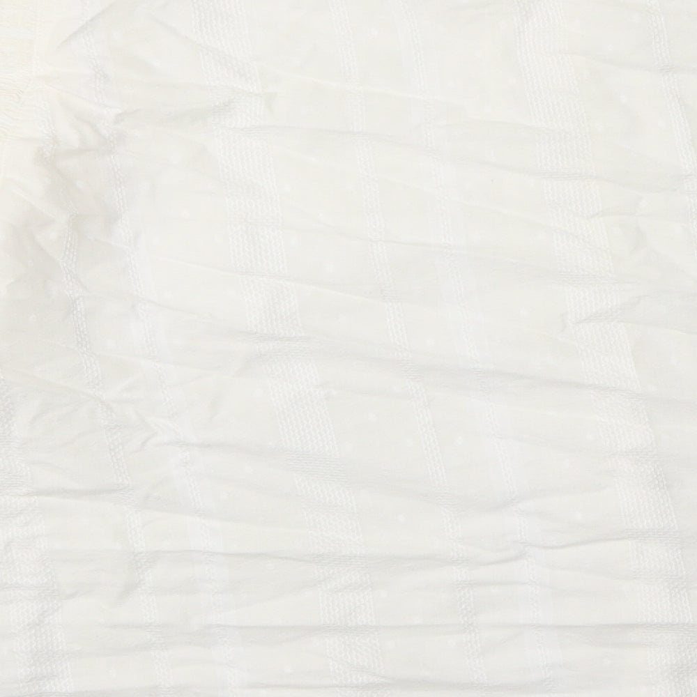 Per Una Womens Beige Cotton Basic Button-Up Size 22 Round Neck - Cream