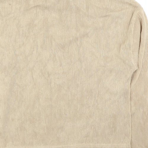 Primark Womens Beige Round Neck Polyester Pullover Jumper Size XS - Ribbed