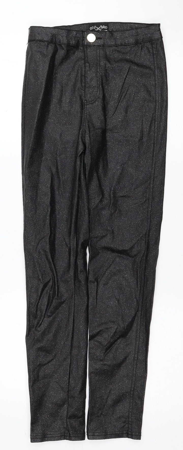 Denim Club Womens Black Cotton Skinny Jeans Size 10 L26 in Regular Zip