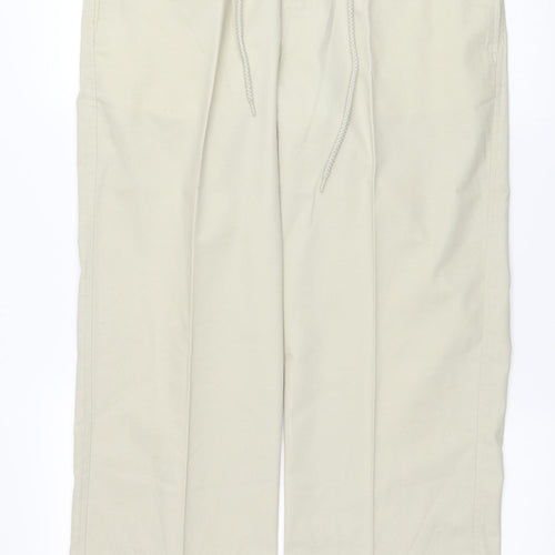 Farah Mens Beige Polyester Chino Trousers Size 34 L29 in Regular Zip