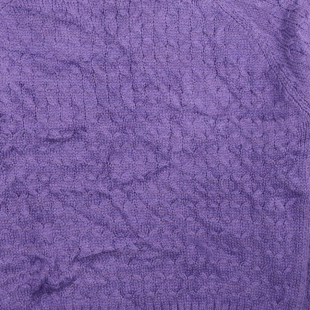 Atmosphere Womens Purple Round Neck Acrylic Pullover Jumper Size 18