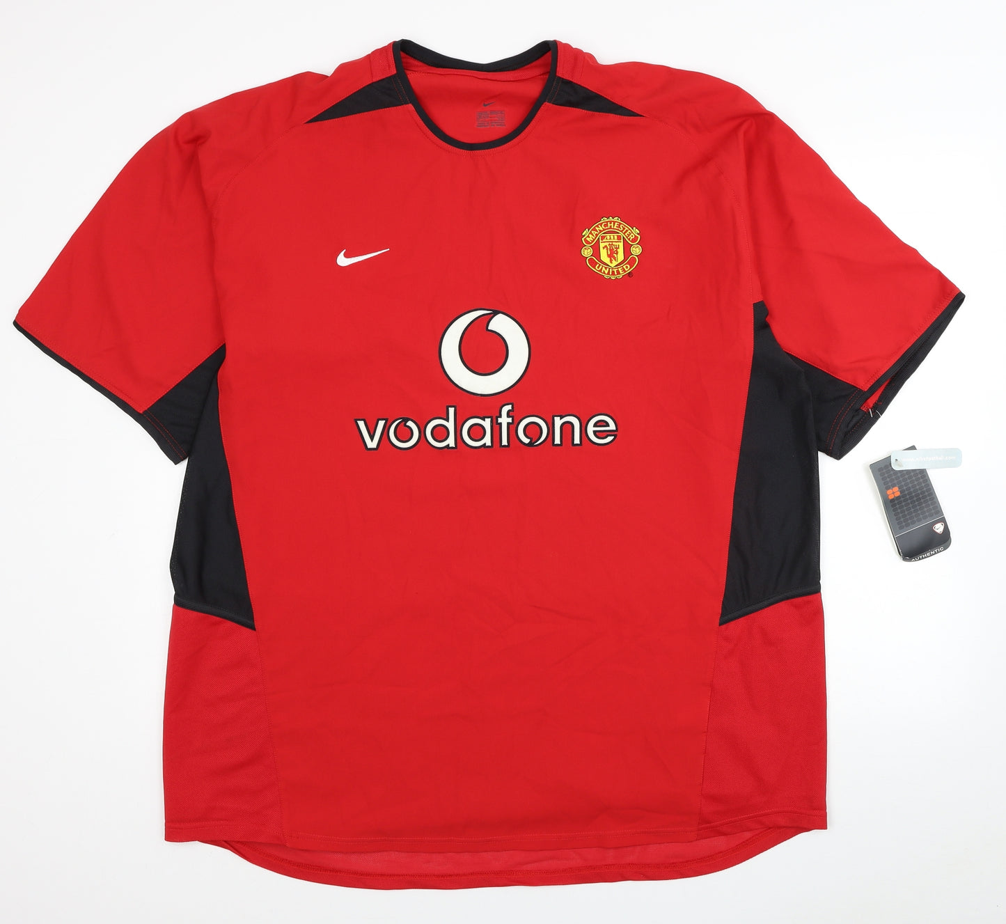 Nike Mens Red Polyester T-Shirt Size 2XL Round Neck - Manchester United