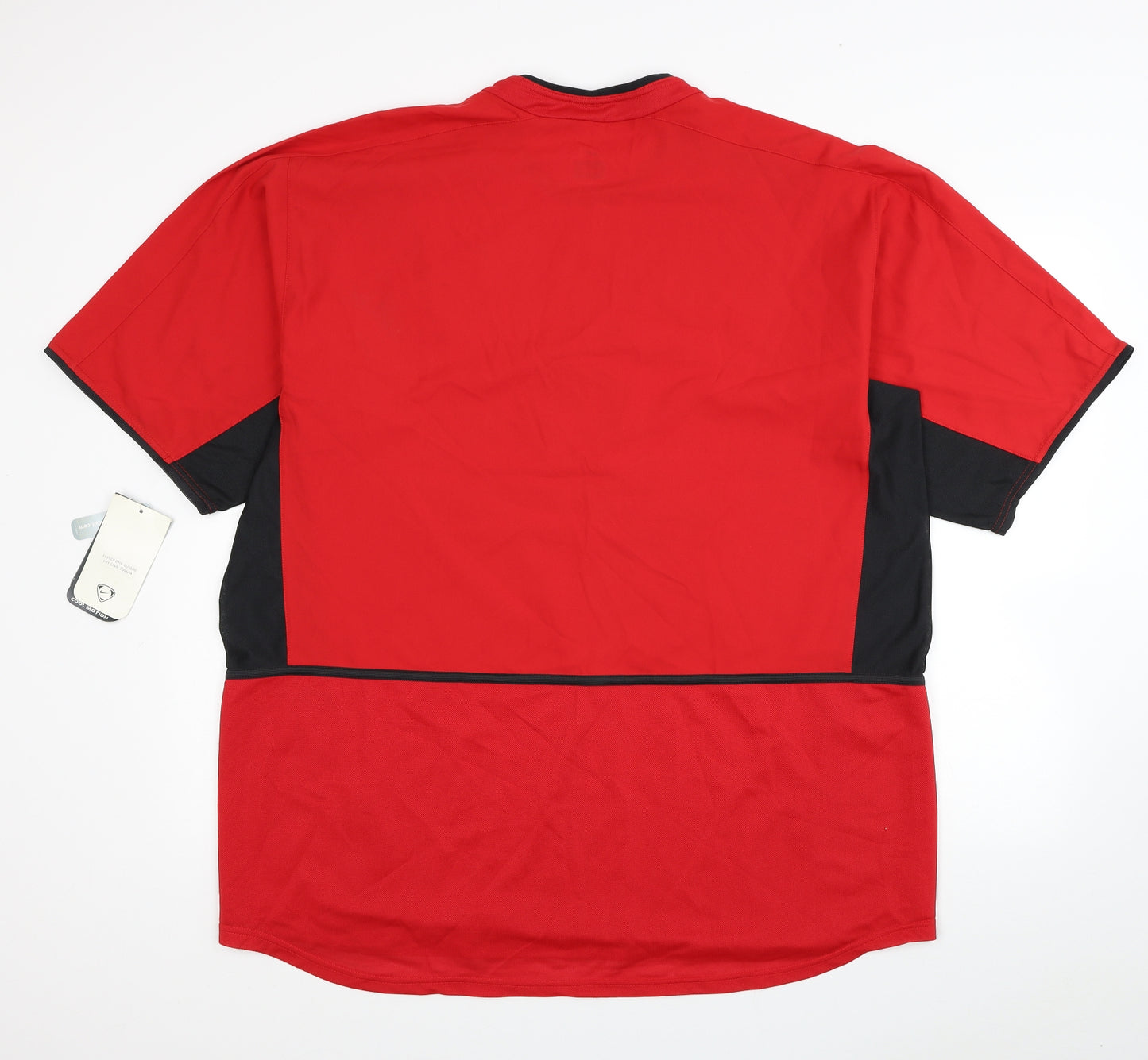 Nike Mens Red Polyester T-Shirt Size 2XL Round Neck - Manchester United