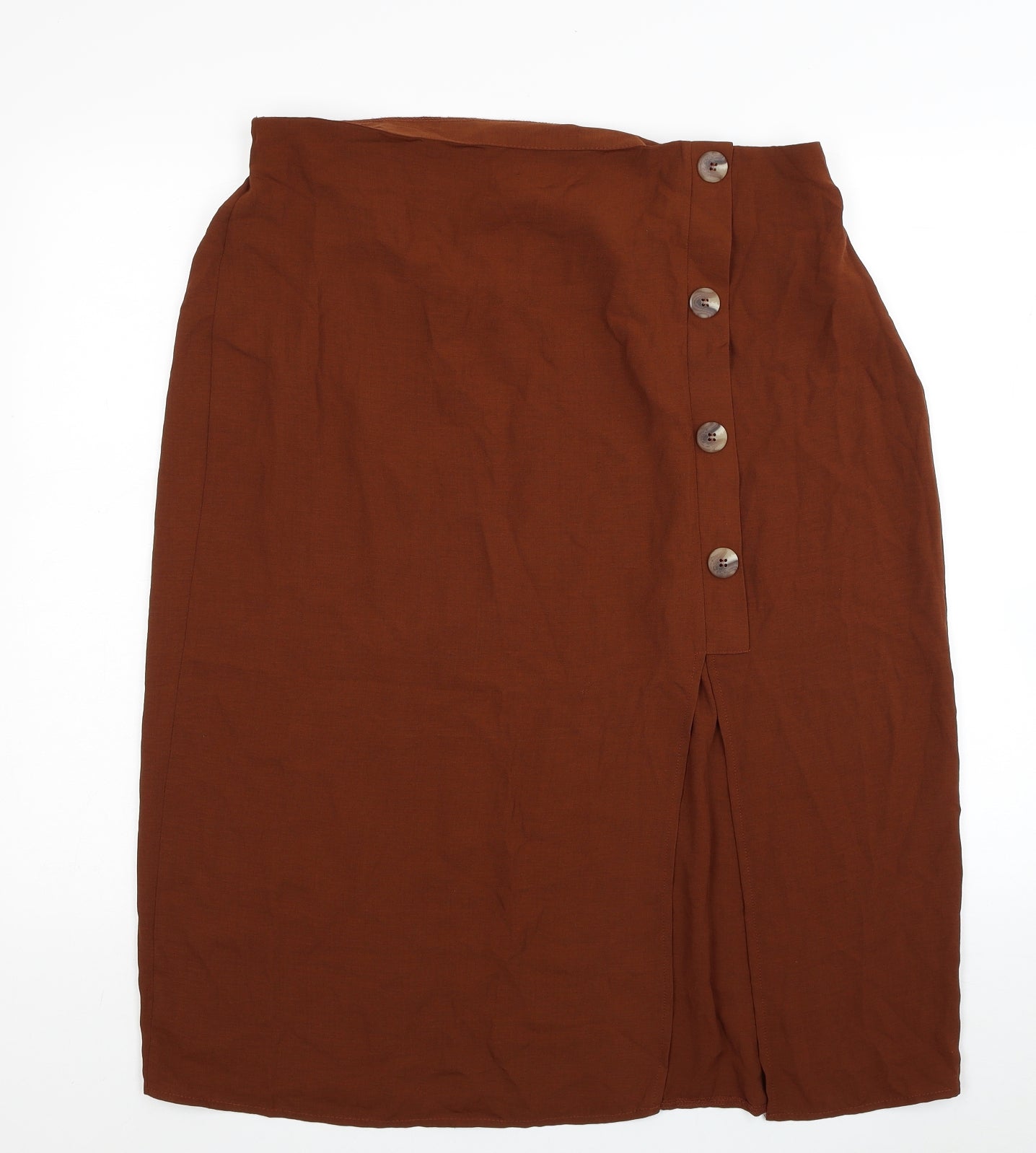 George Womens Brown Polyester A-Line Skirt Size 18