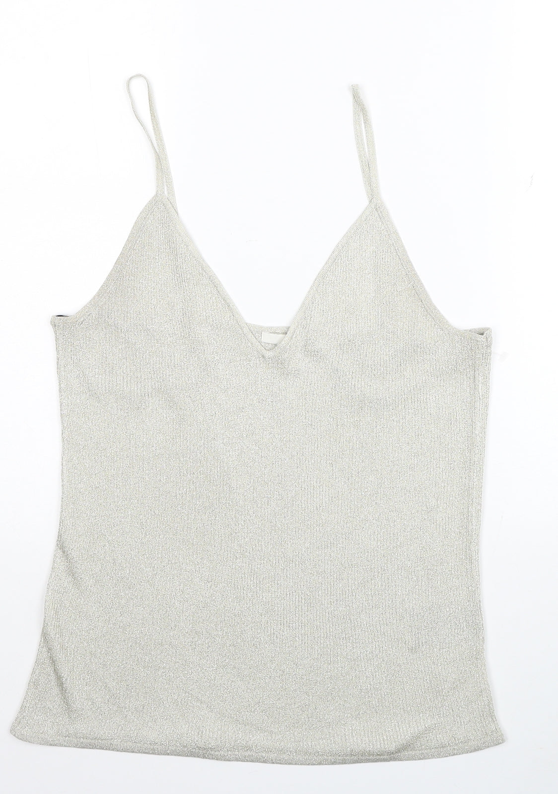 H&M Womens Beige Polyester Camisole Tank Size L Sweetheart