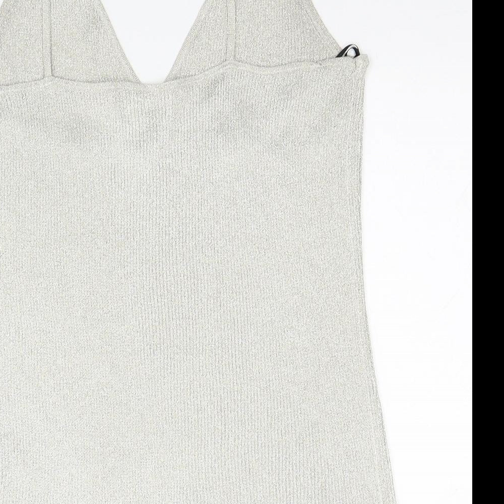 H&M Womens Beige Polyester Camisole Tank Size L Sweetheart