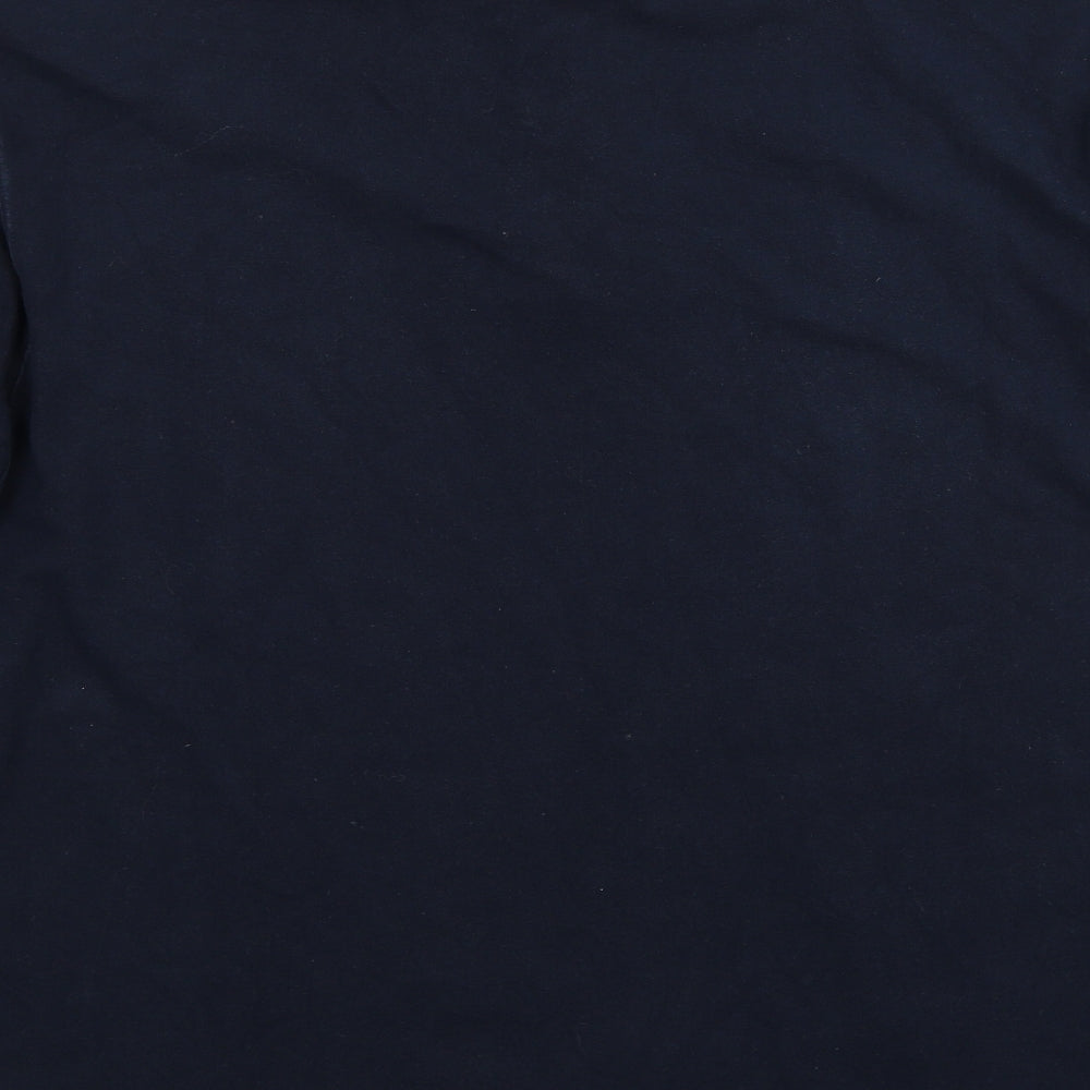 Blue Harbour Mens Blue Cotton Polo Size M Collared Pullover