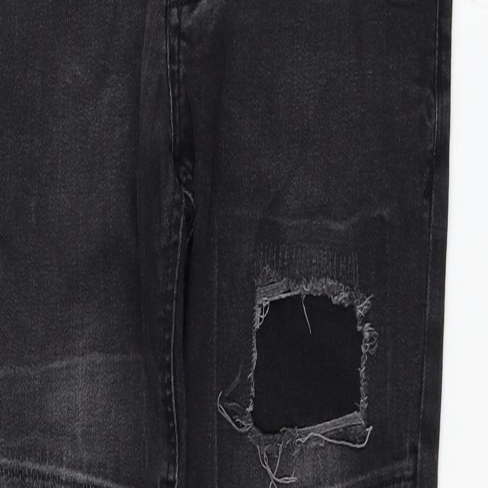 Denim & Co. Mens Black Cotton Skinny Jeans Size 30 L32 in Regular Button