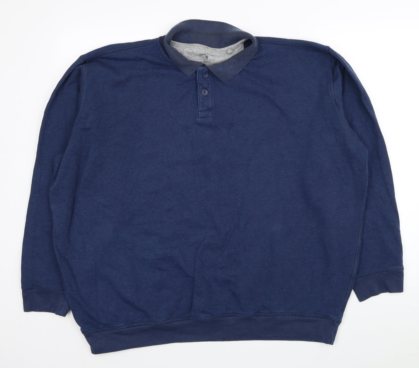 James Pringle Mens Blue Cotton Pullover Sweatshirt Size 2XL