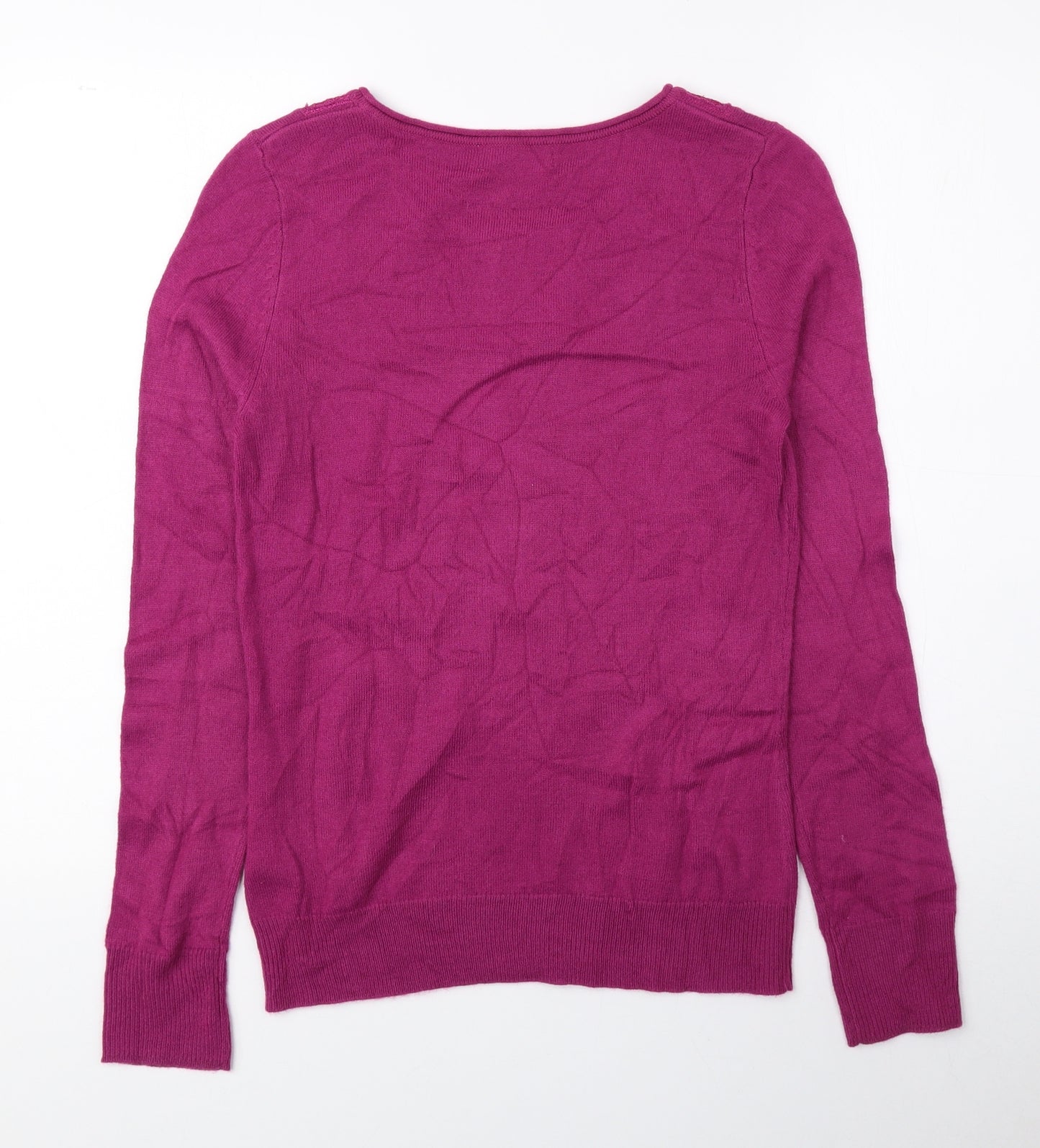 Per Una Womens Pink Round Neck Polyester Pullover Jumper Size 10