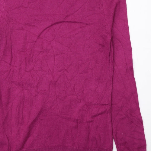 Per Una Womens Pink Round Neck Polyester Pullover Jumper Size 10