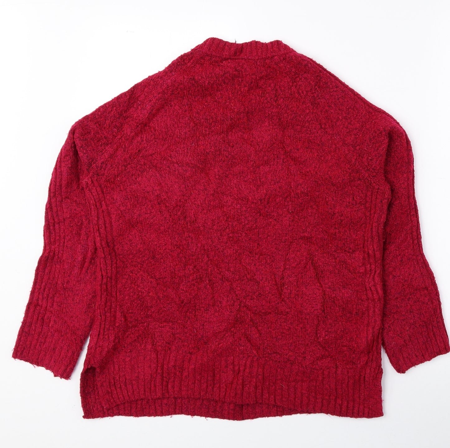 Marks and Spencer Womens Pink Round Neck Acrylic Pullover Jumper Size S