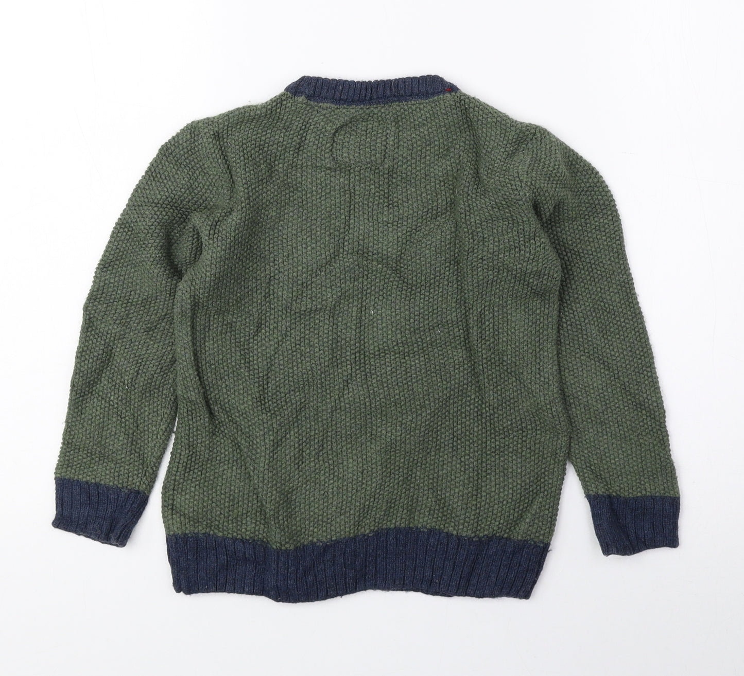 TU Boys Multicoloured Round Neck Cotton Pullover Jumper Size 4-5 Years Pullover - Fox