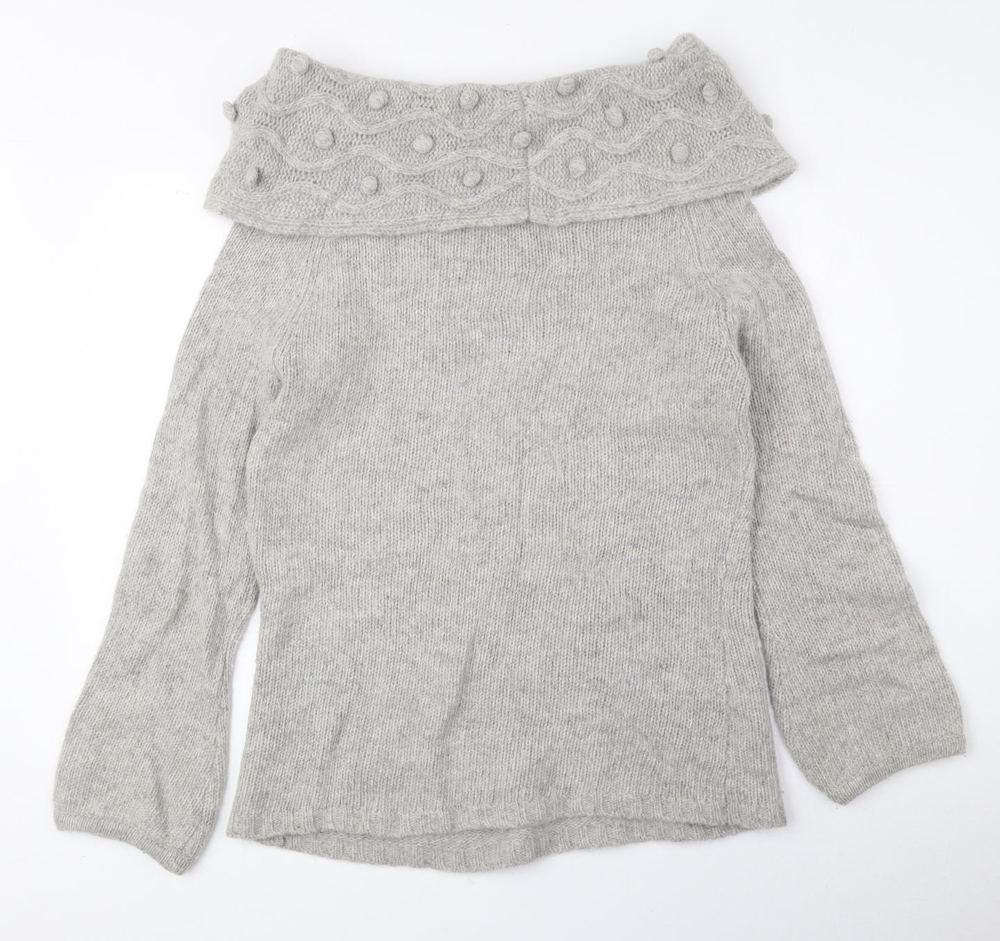 Per Una Womens Grey Roll Neck Polyester Pullover Jumper Size M