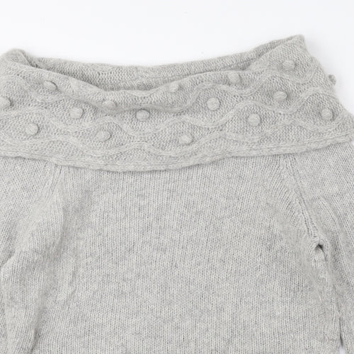 Per Una Womens Grey Roll Neck Polyester Pullover Jumper Size M
