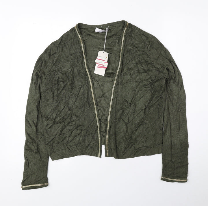 Per Una Womens Green V-Neck Viscose Cardigan Jumper Size 10