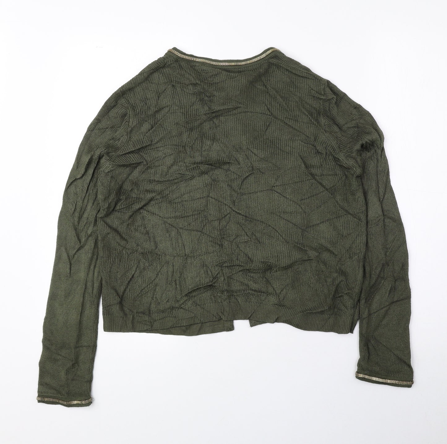 Per Una Womens Green V-Neck Viscose Cardigan Jumper Size 10