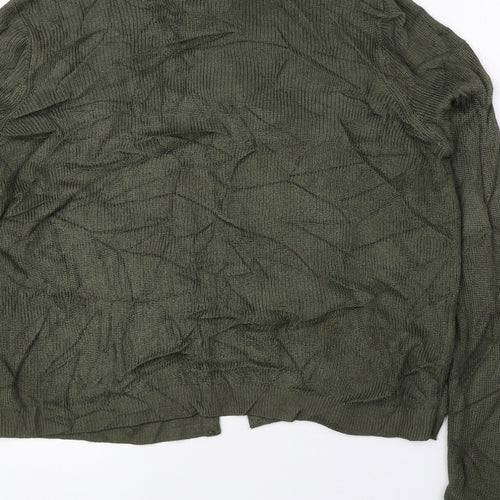 Per Una Womens Green V-Neck Viscose Cardigan Jumper Size 10