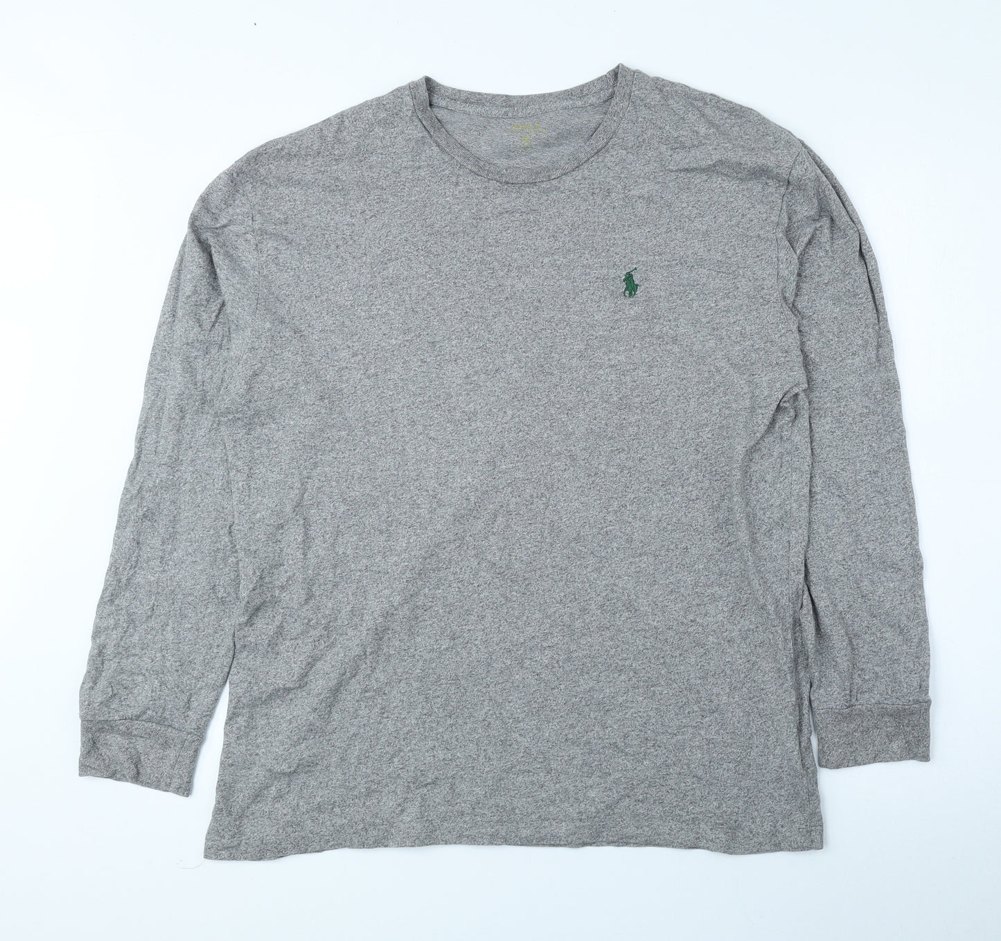 Ralph Lauren Mens Grey 100% Cotton Polo Size M Round Neck Pullover