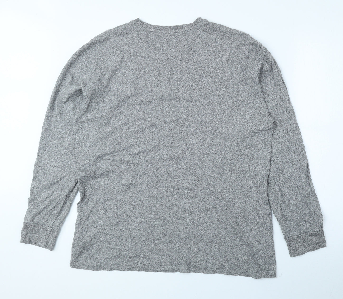 Ralph Lauren Mens Grey 100% Cotton Polo Size M Round Neck Pullover