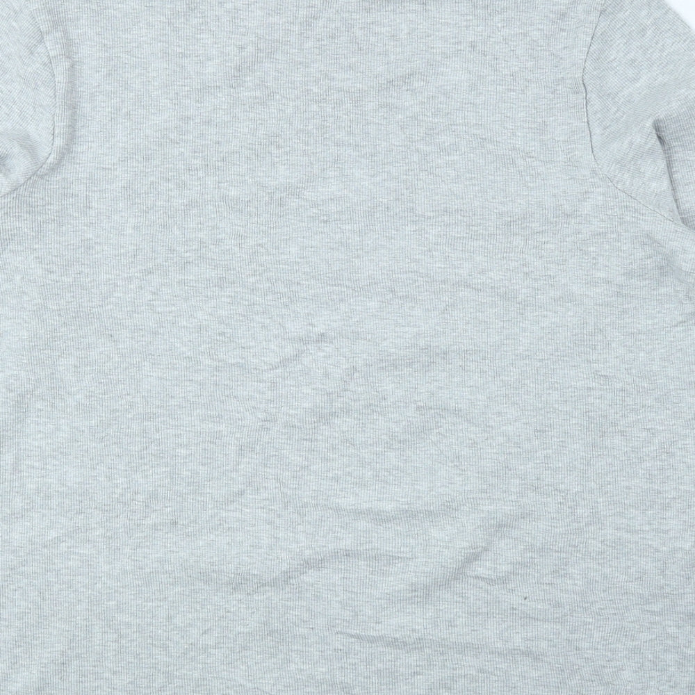 George Womens Grey Roll Neck Cotton Pullover Jumper Size 18 - Ribbed