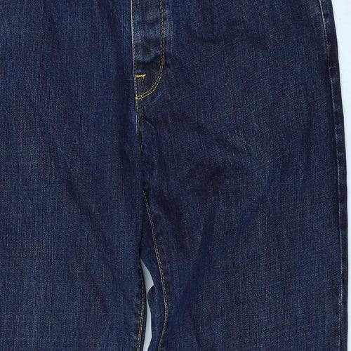 Ted Baker Womens Blue 100% Cotton Straight Jeans Size 34 in L29.5 in Regular Zip