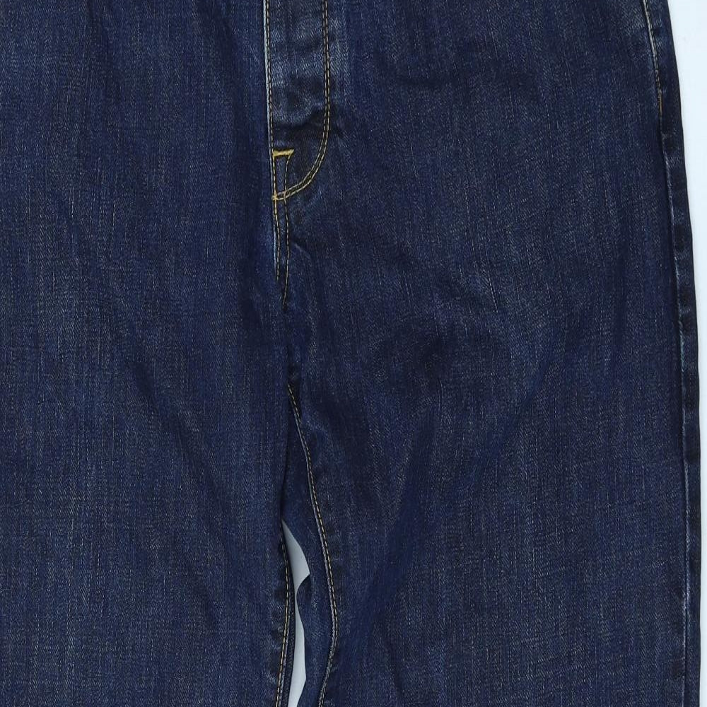 Ted Baker Womens Blue 100% Cotton Straight Jeans Size 34 in L29.5 in Regular Zip