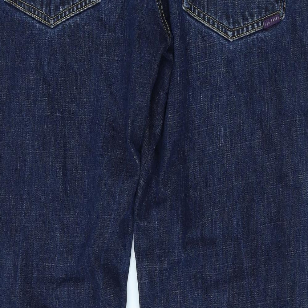 Ted Baker Womens Blue 100% Cotton Straight Jeans Size 34 in L29.5 in Regular Zip