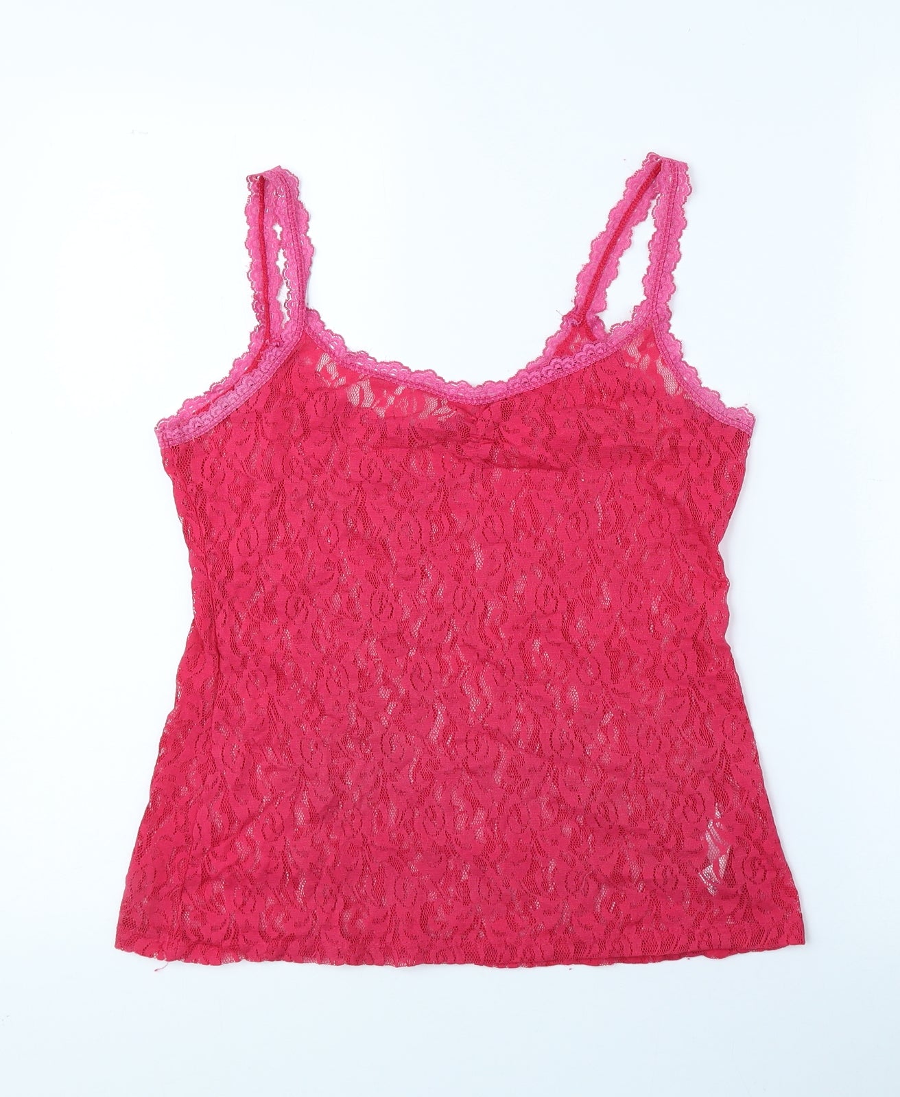 BHS Womens Pink Nylon Camisole Tank Size 14 Sweetheart