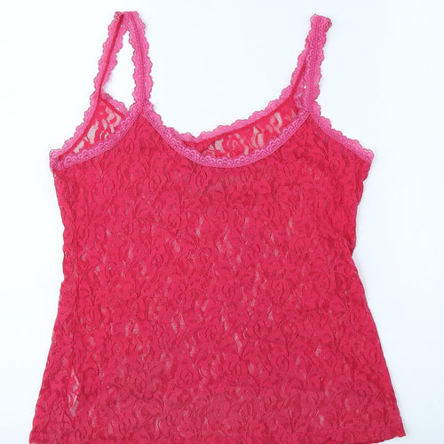 BHS Womens Pink Nylon Camisole Tank Size 14 Sweetheart