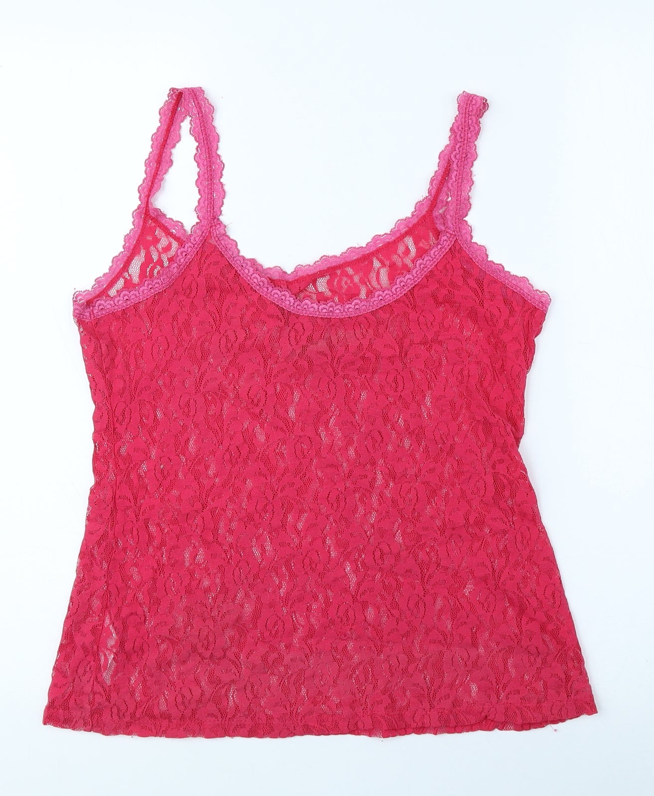 BHS Womens Pink Nylon Camisole Tank Size 14 Sweetheart